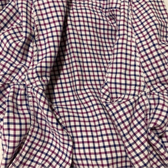 Johnston & Murphy Red and Blue Check Button Up Shirt - Picture 10 of 13